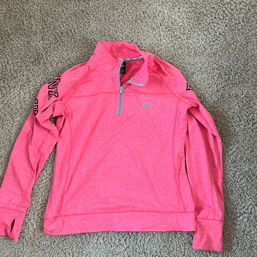 Pink quarter zip